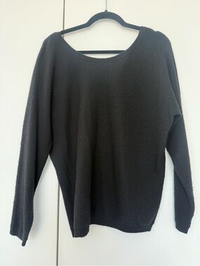 Vince Black Scoopneck Crew Sweater
